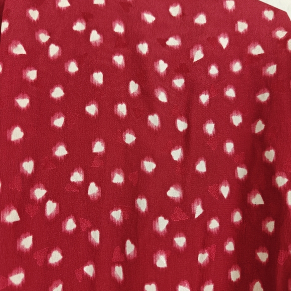 Rebecca Taylor Blurry Heart Silk Long Sleeve Mini Shirt Dress Size 2 Women's - Picture 16 of 16